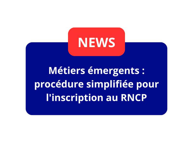 métiers émergents RNCP